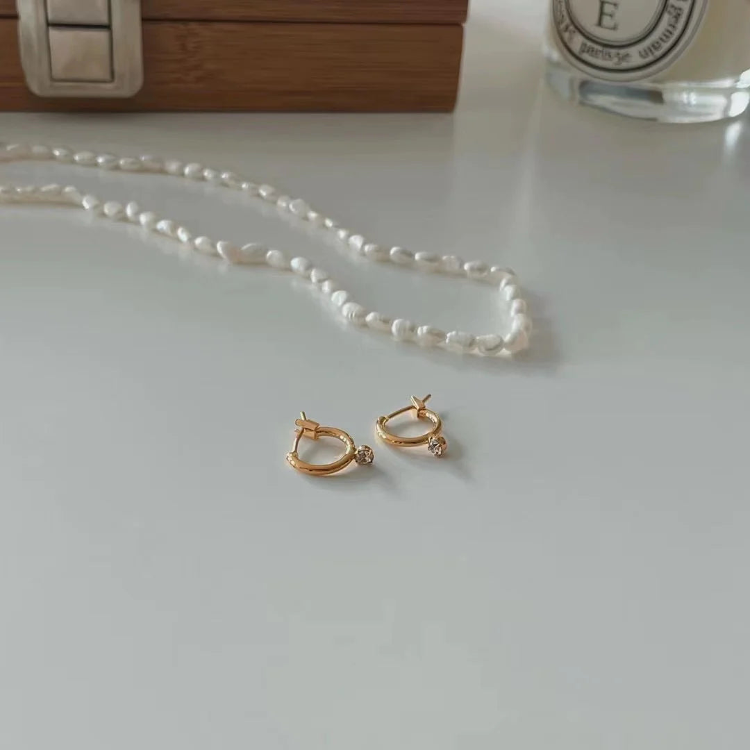 Cubic Zirconia Huggies