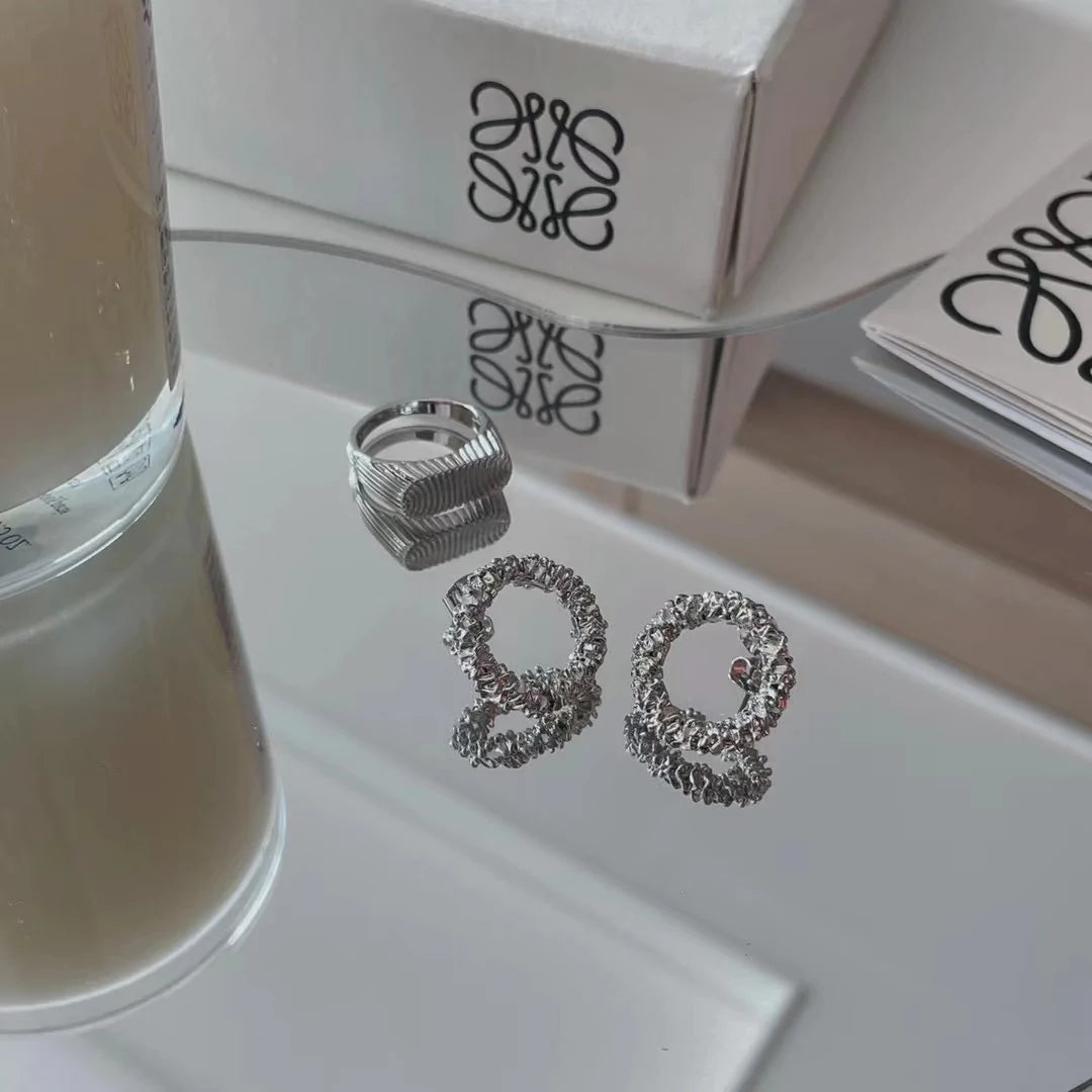 Glittery Circle Earrings