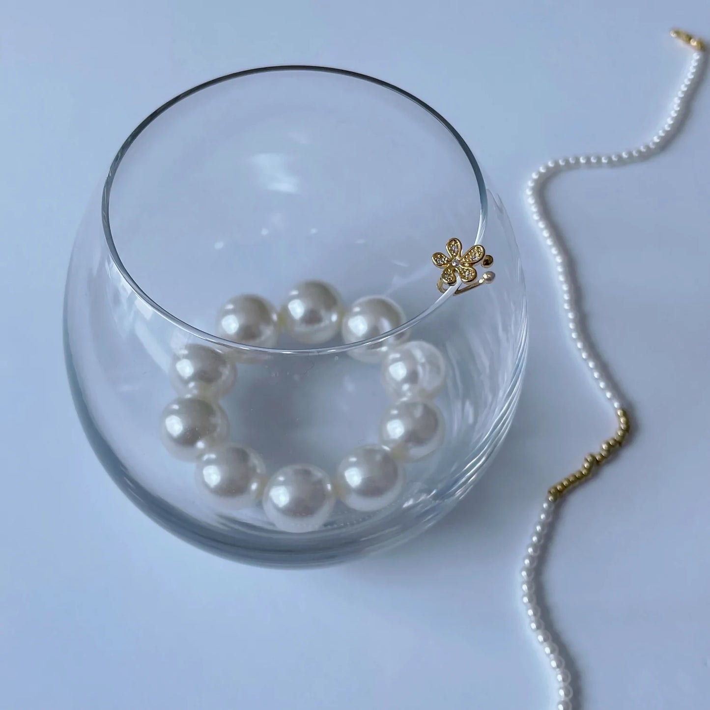 Flower Motif Ear Cuff