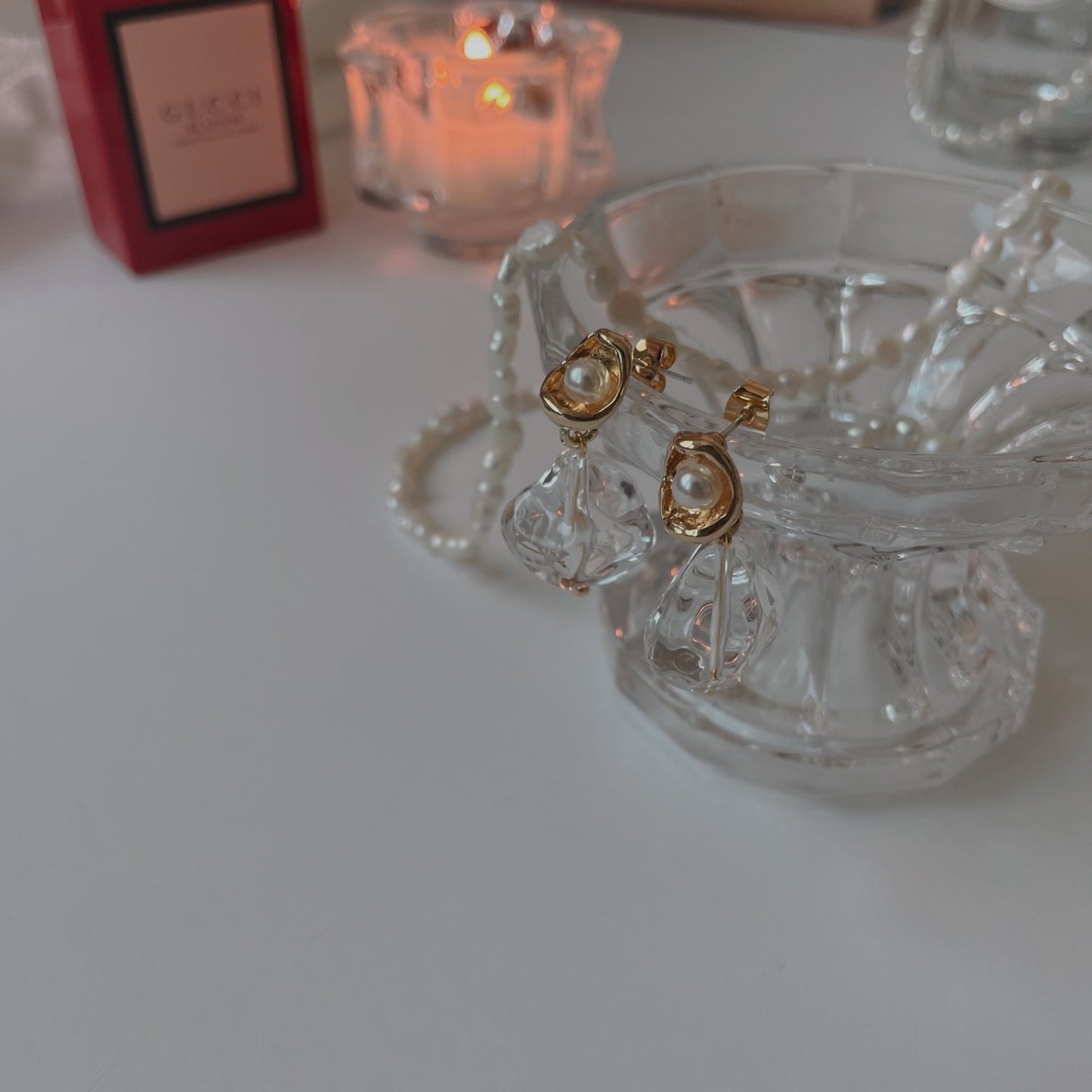 Crystal Pearl Earrings