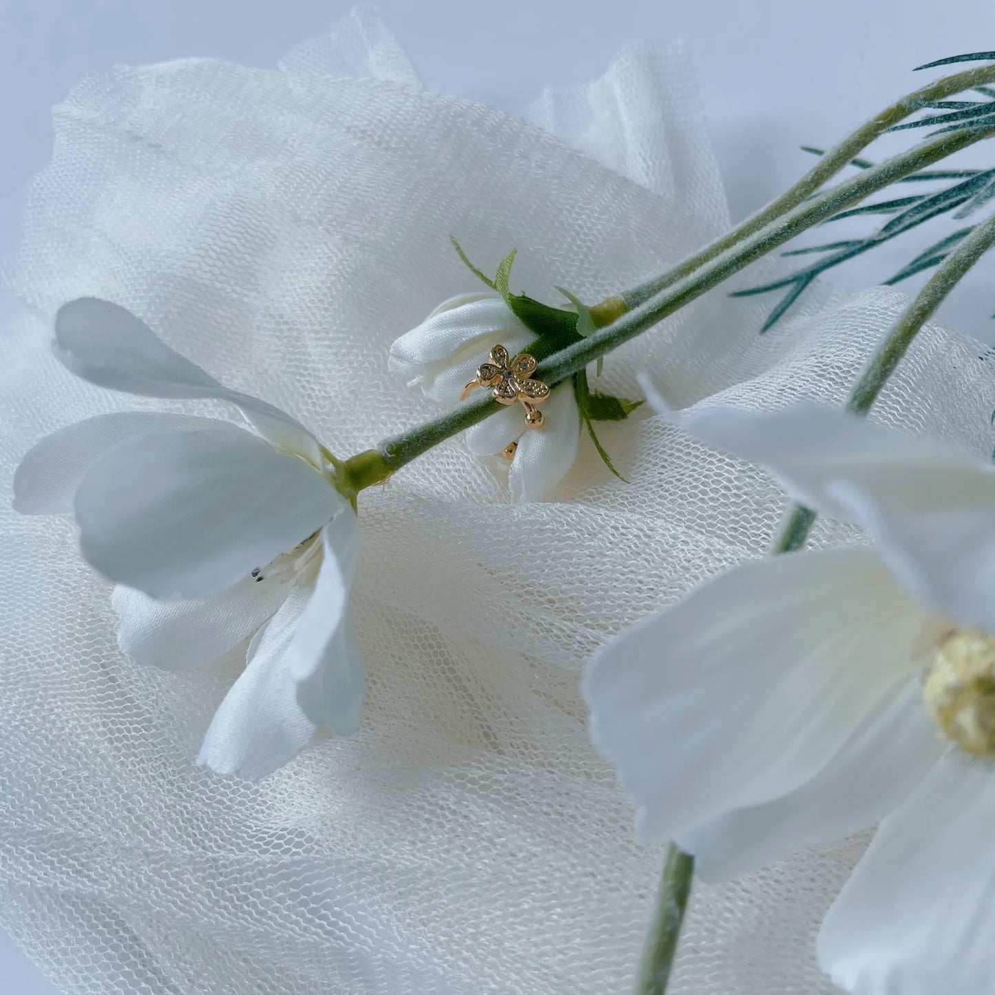 Flower Motif Ear Cuff