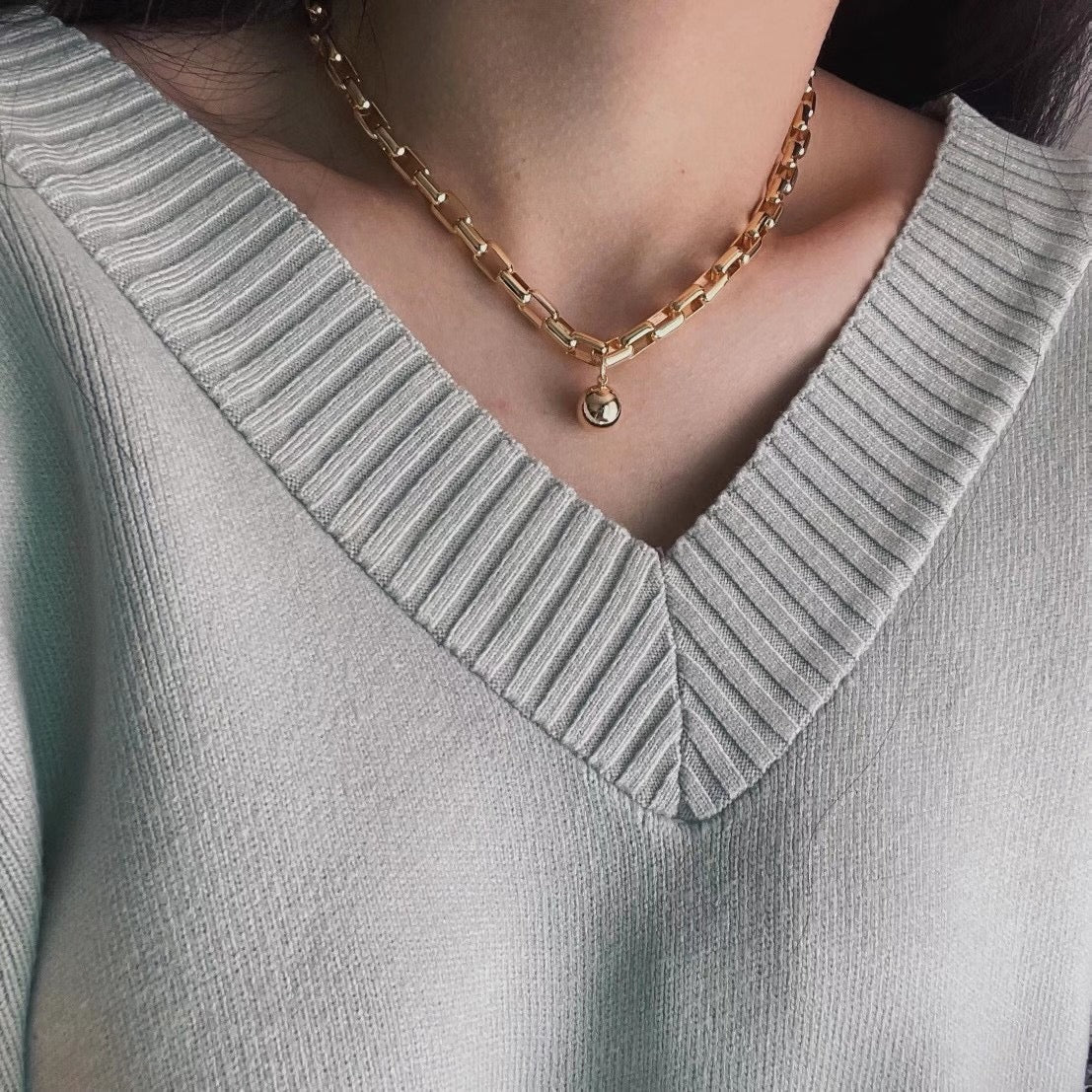 Golden Ball Necklace