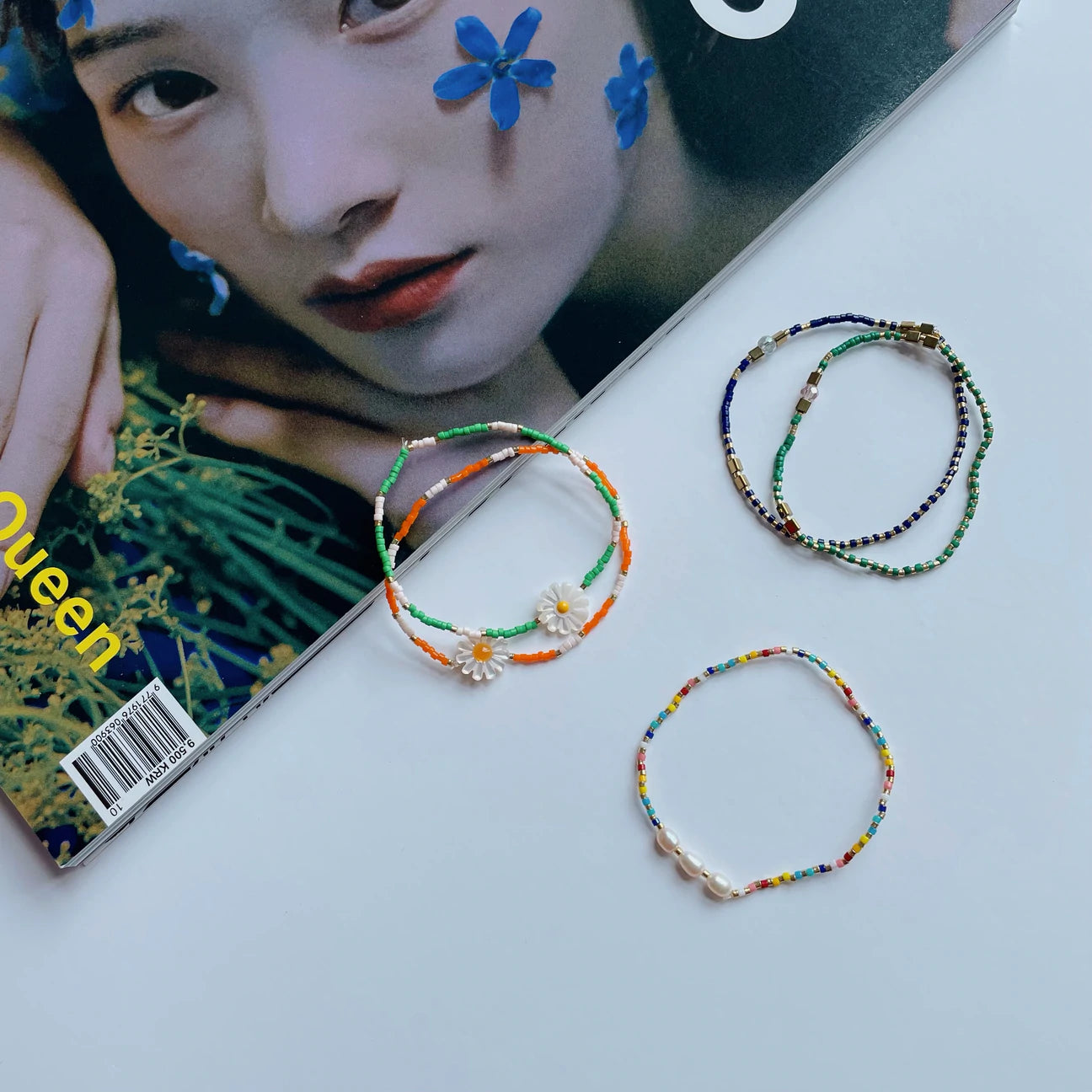 Beads Daisy Flower Bracelet