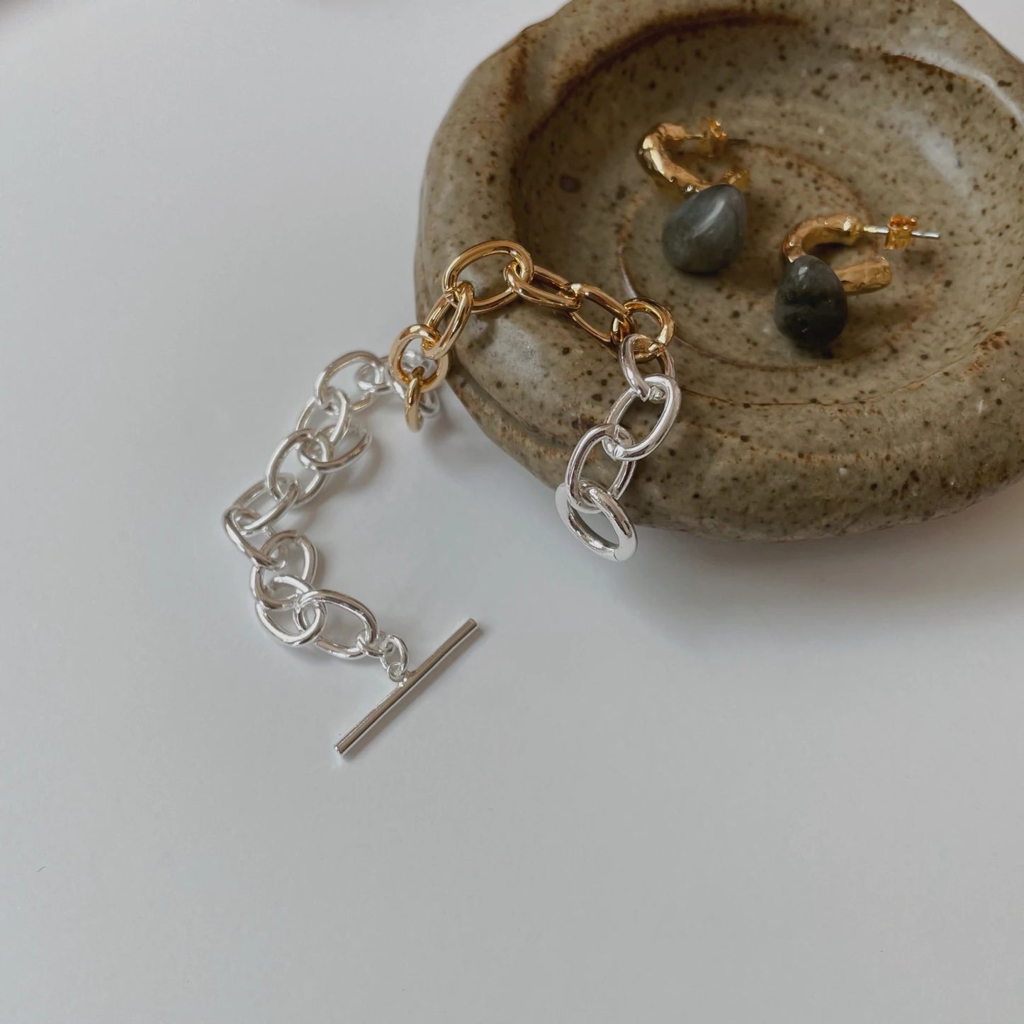 Kombi-Armbänder aus Gold und Silber