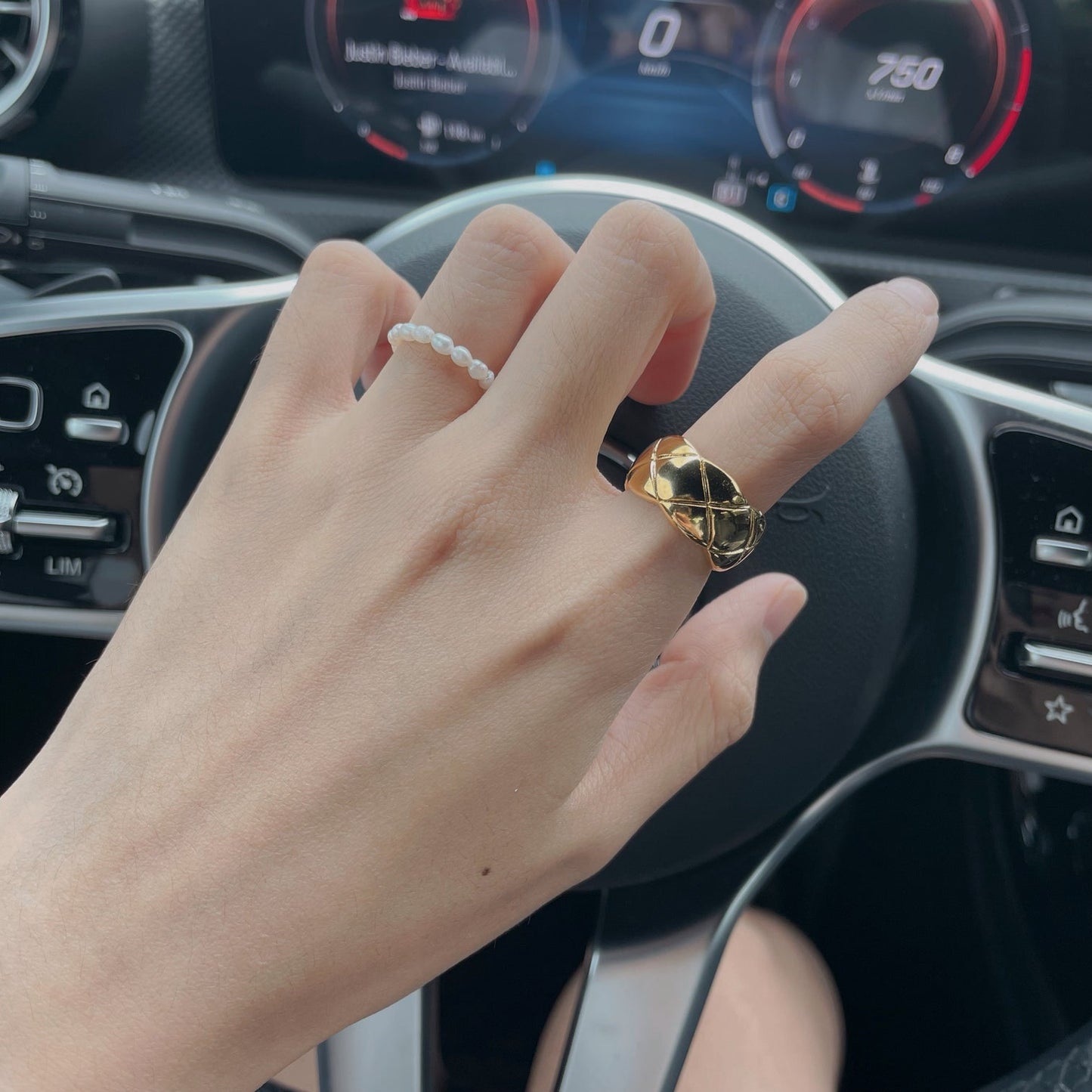 Quilted Engraving Rings