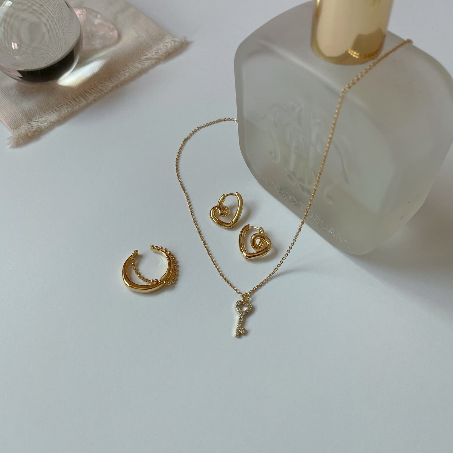 Heart One-touch Earrings