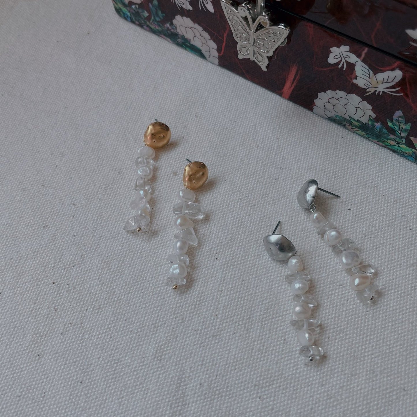 Gemstone Beaded Ear Drops