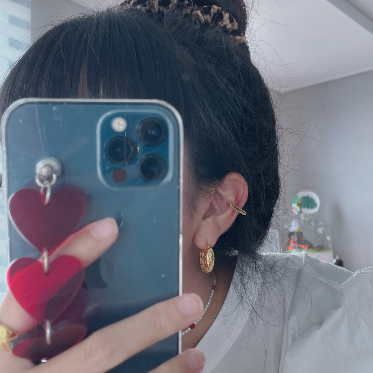 Bold Engraved Loop Earrings