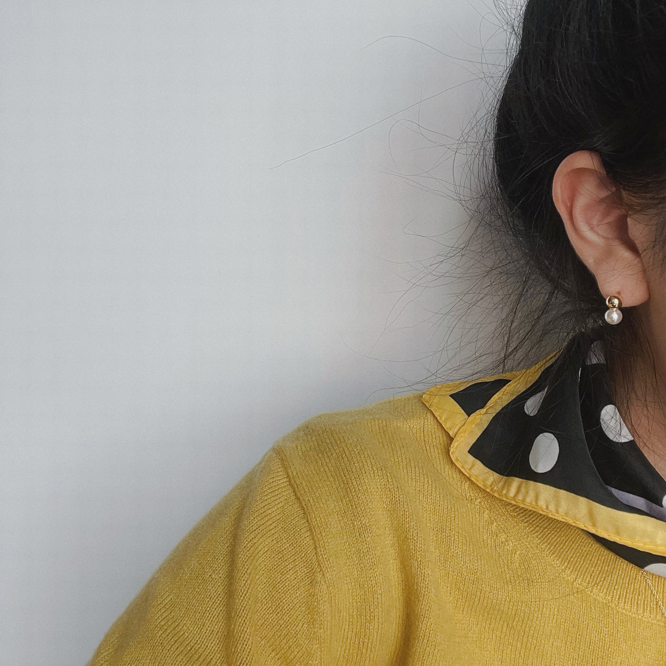 Bead Pearl Ear Studs