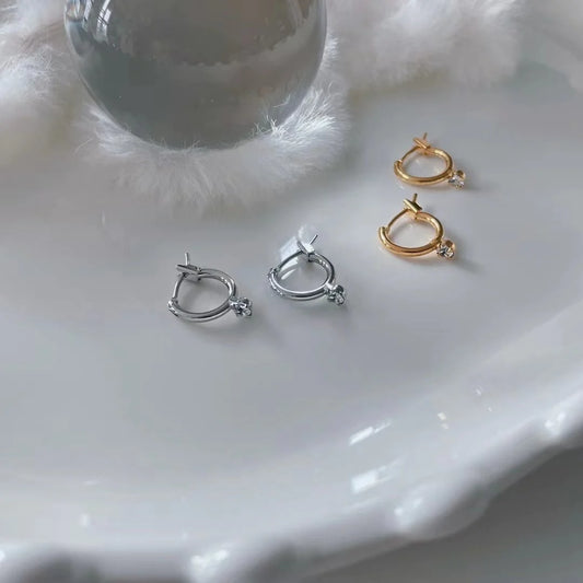 Cubic Zirconia Huggies