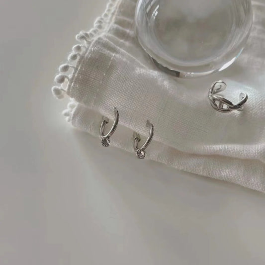 Cubic Zirconia Huggies