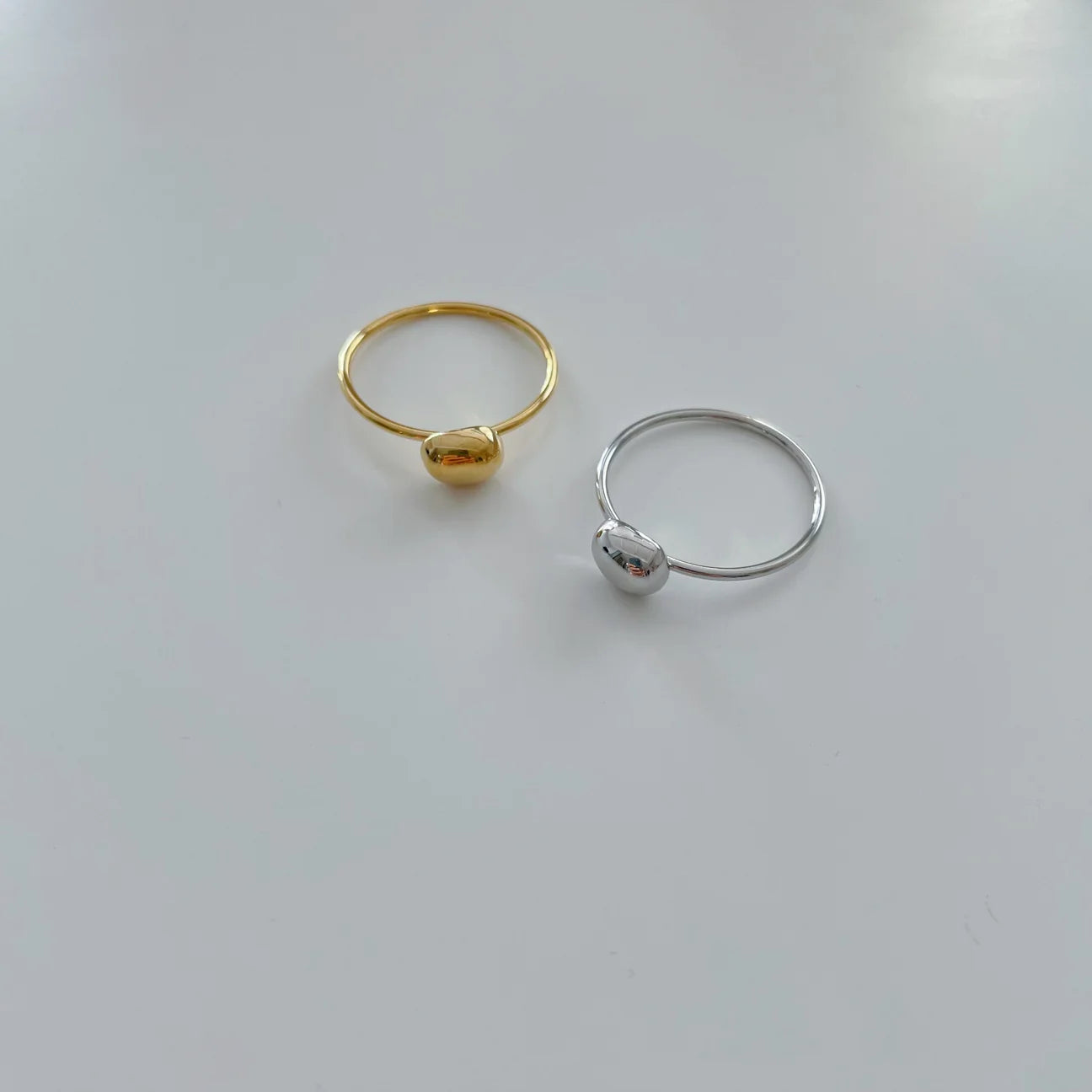 Gold & Silver Combi Ring Set