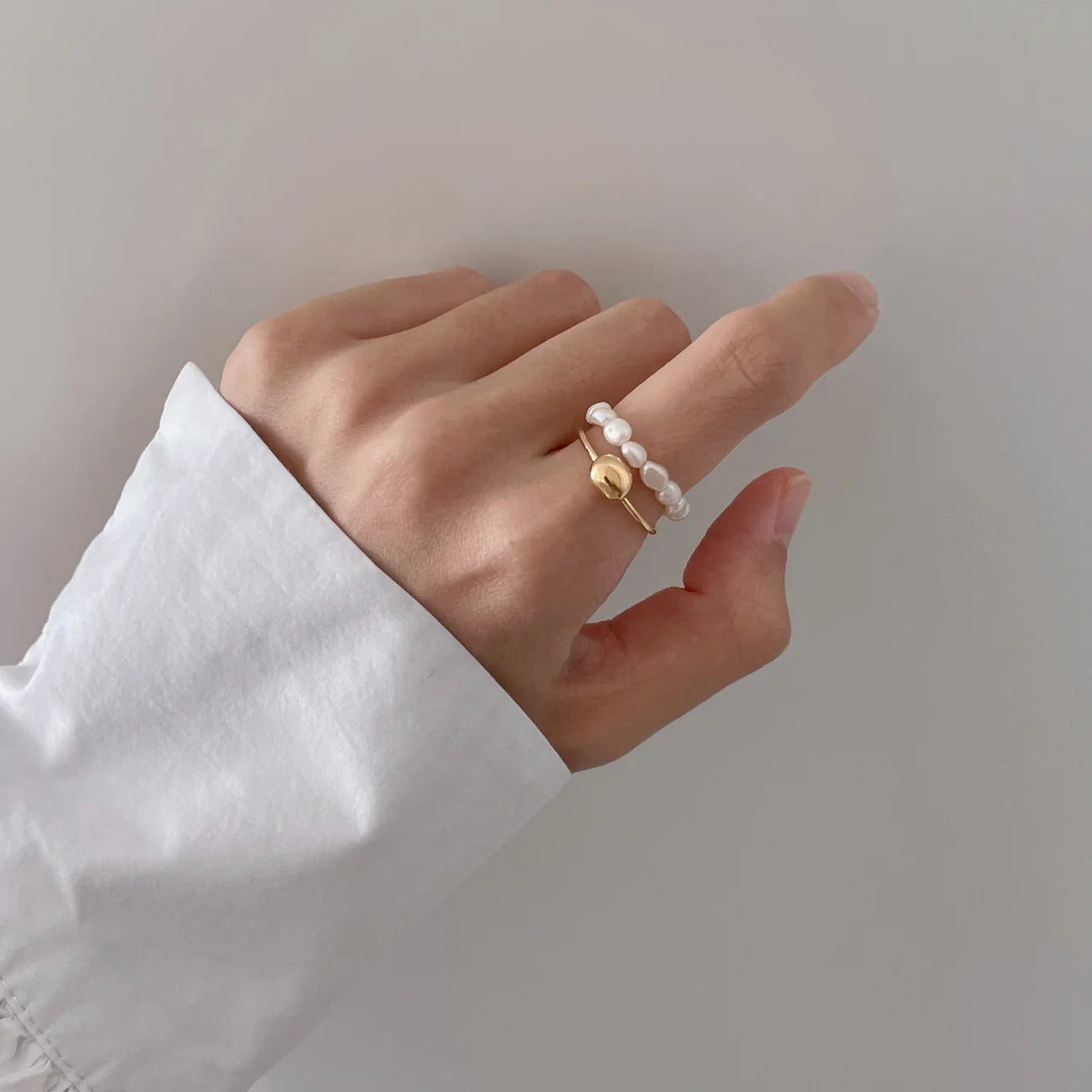 Gold & Silver Combi Ring Set