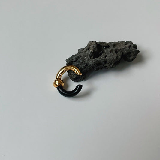 Gold & Black Ear Cuff