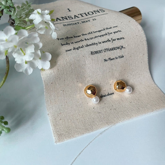 Pearl beaded 24K Gold Plated Earrings - O.chic Studio