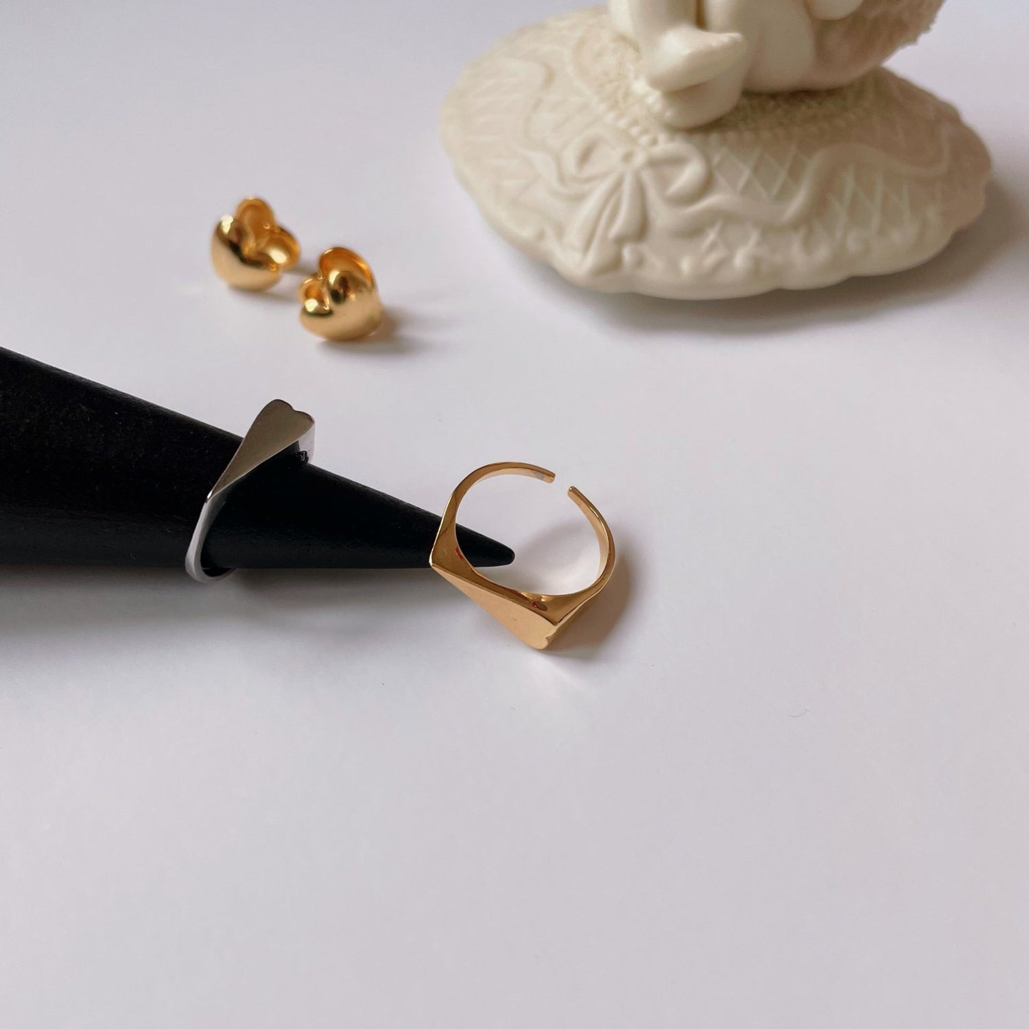 24K Gold Plated Heart Ring - O.chic Studio