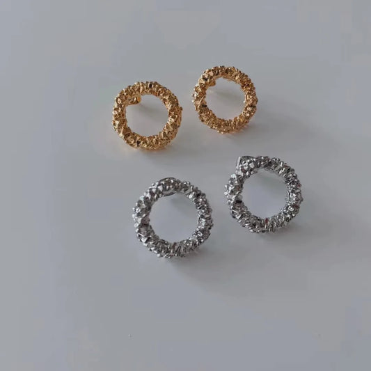 Glittery Circle Earrings