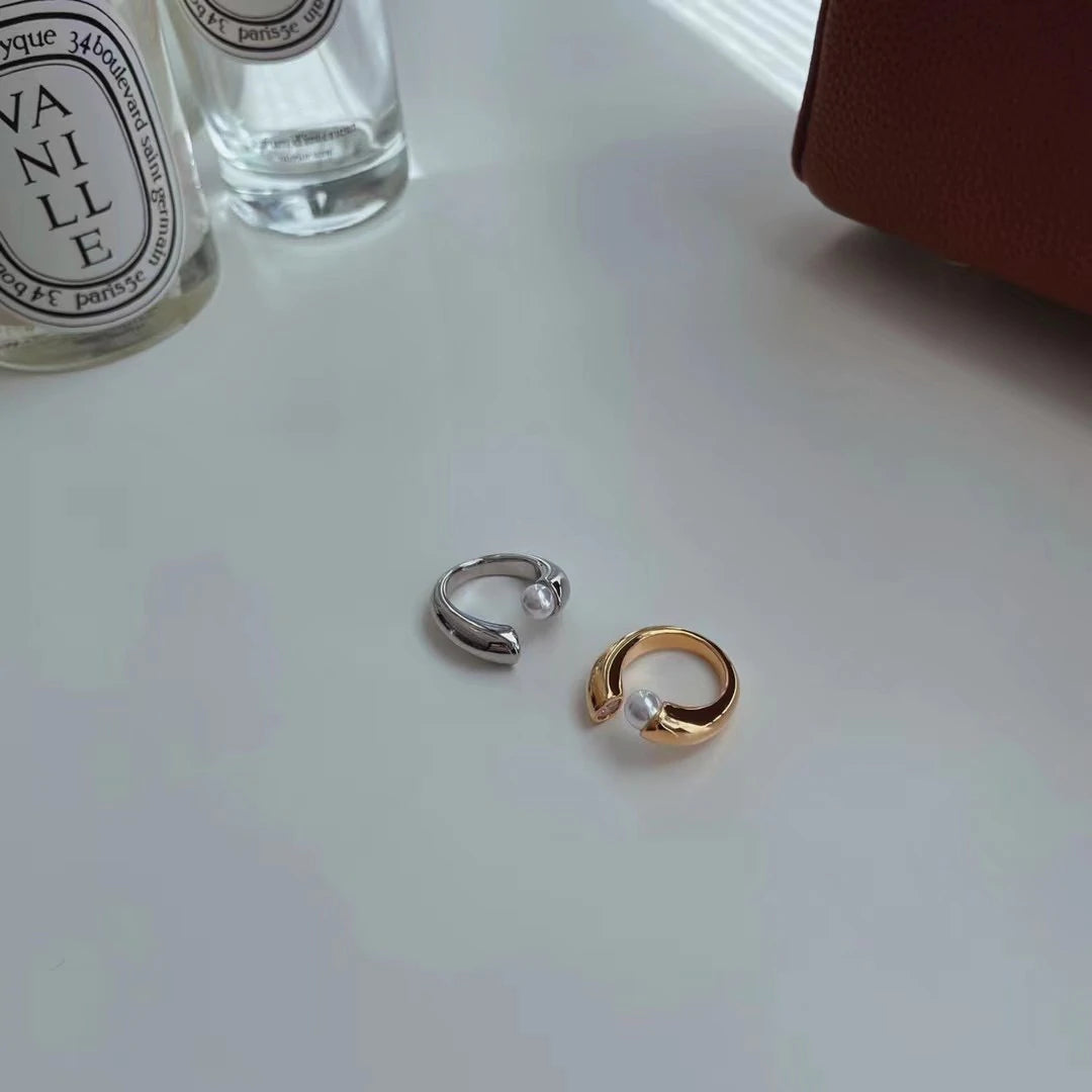 24K Gold Plated Pearl Ring