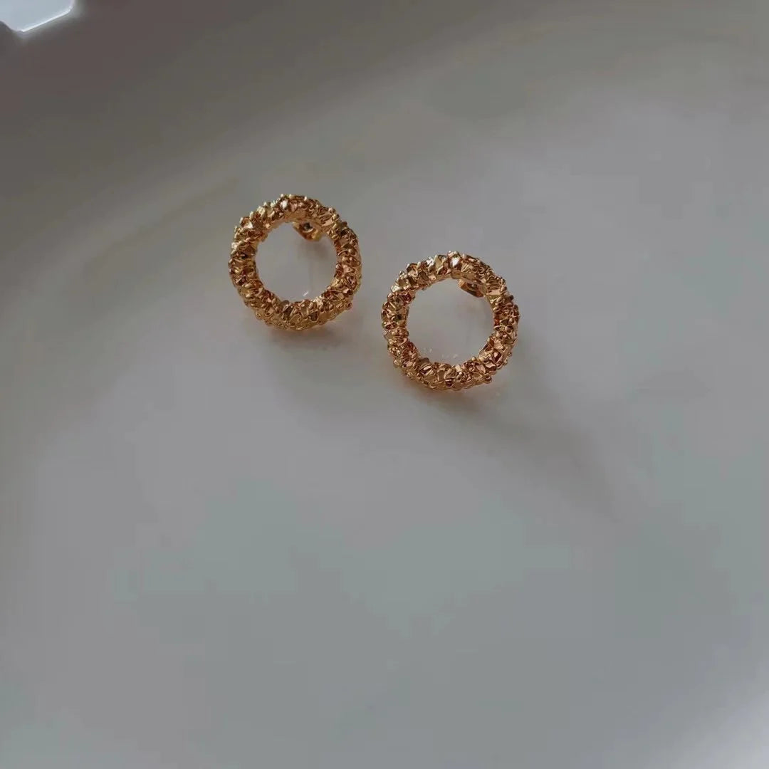 Glittery Circle Earrings