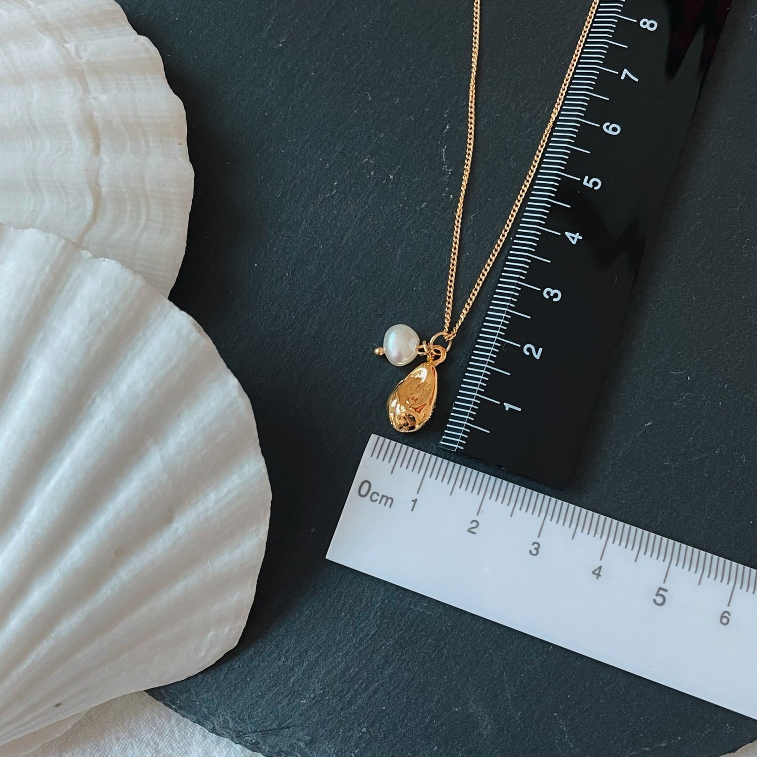 18K Gold Plated Shell Necklace - O.chic Studio