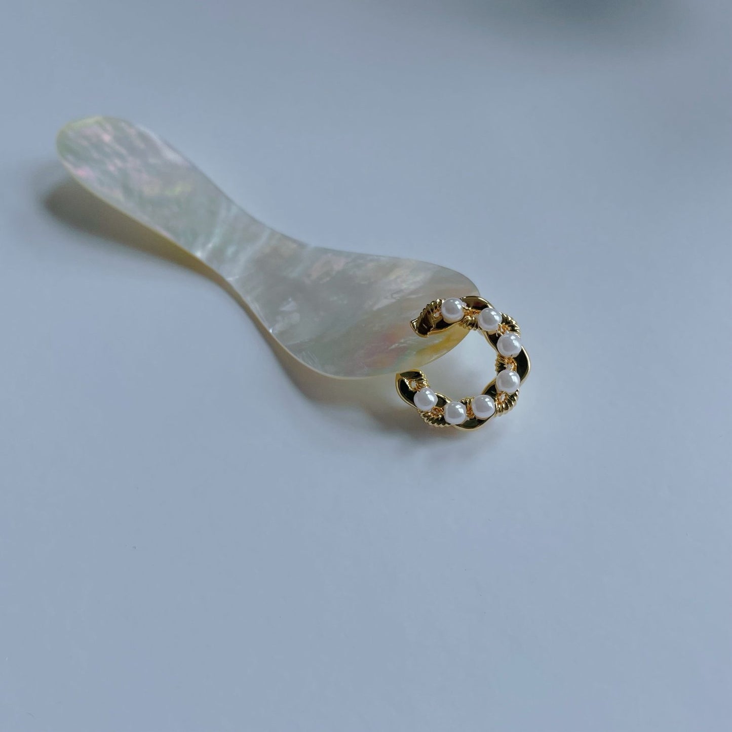 18K Gold Plated Pearly Ear Cuff